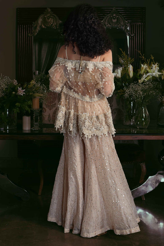 Ivory Jacket, Bralette & Pants Set