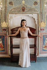 Velvet Corset & A-Line Skirt