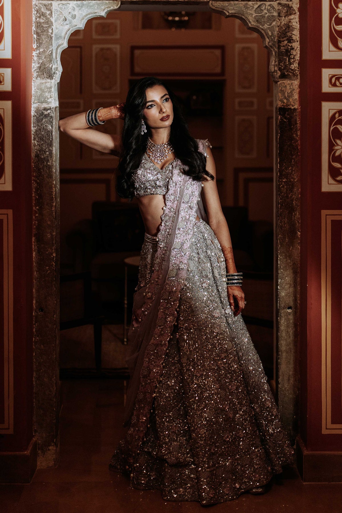 Lavender & Silver Lehenga Set