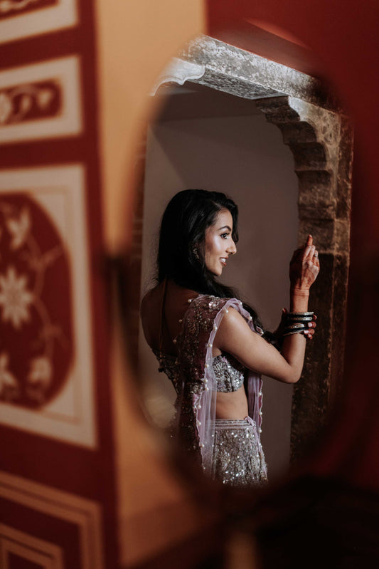 Lavender & Silver Lehenga Set