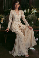 Ivory Sequin Jacket & Sharara
