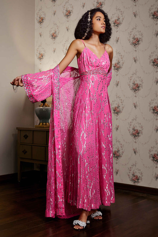 Fuchsia Jumpsuit & Cape