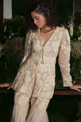 Ivory Sequin Jacket & Sharara
