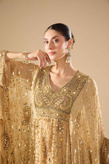 Gold Georgette Kaftan