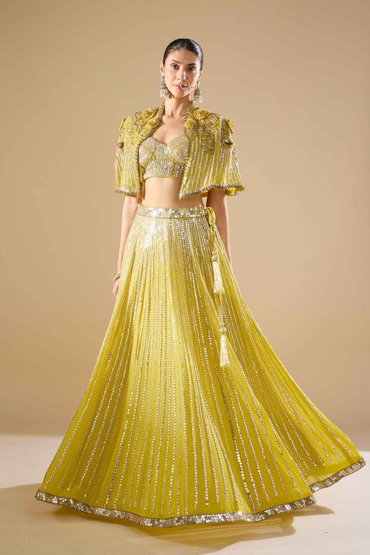 Lemon Yellow Lehenga Set