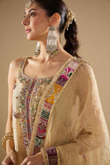 Gold Tissue Shirt & Gharara Set