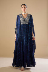 Blue Georgette Kaftan