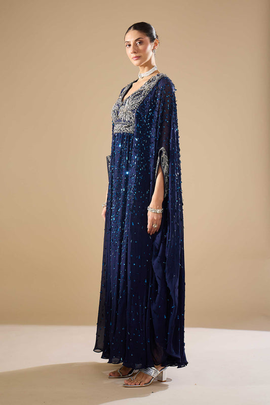 Blue Georgette Kaftan
