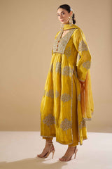 Yellow Tissue Shirt Set