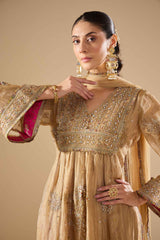 Gold Tissue Straight Shirt Set