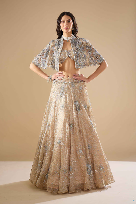 Almond Lehenga Set