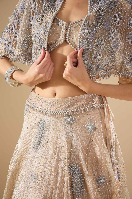 Almond Lehenga Set