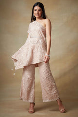 Pink One-Shoulder Top & Pants