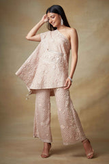 Pink One-Shoulder Top & Pants