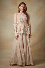 Ivory Jacket, Bralette & Pants Set