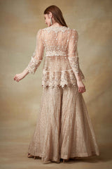 Ivory Jacket, Bralette & Pants Set