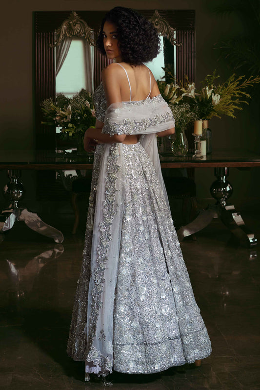 Silver Lehenga Set