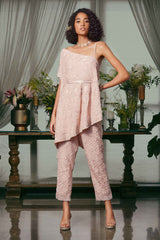 Pink One-Shoulder Top & Pants